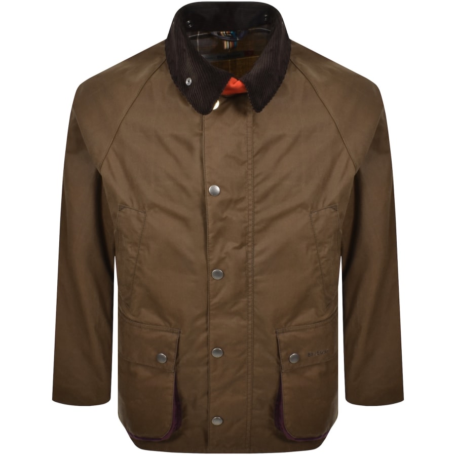 Image number 1 for Barbour X Paul Smith Bedale Wax Jacket Tan