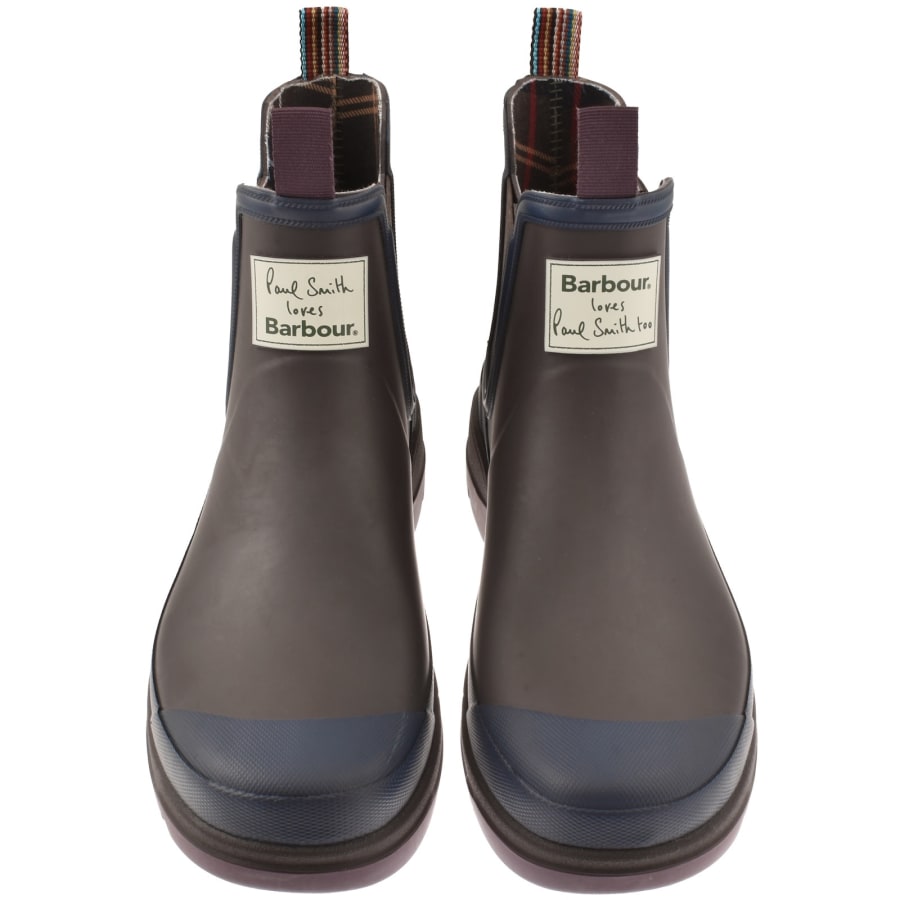 Image number 3 for Barbour X Paul Smith Ankle Wellingtons Brown