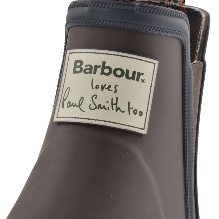 Image number 4 for Barbour X Paul Smith Ankle Wellingtons Brown