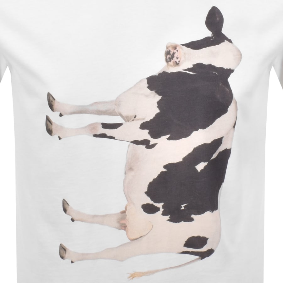 Image number 3 for Barbour X Paul Smith Cow Print T Shirt White