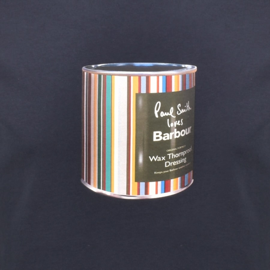 Image number 3 for Barbour X Paul Smith Wax Tin T Shirt Navy