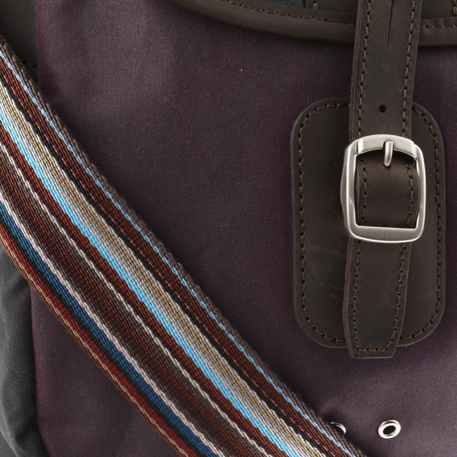 Image number 3 for Barbour X Paul Smith Wax Tarras Bag Navy