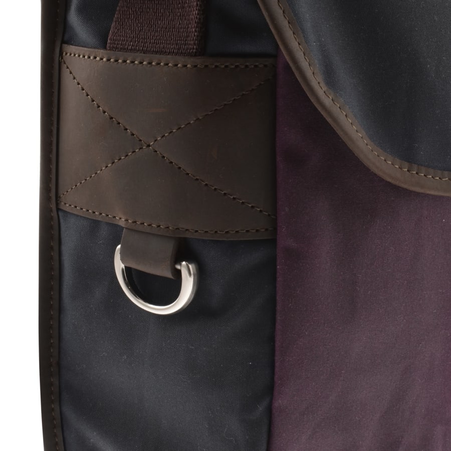 Image number 5 for Barbour X Paul Smith Wax Tarras Bag Navy