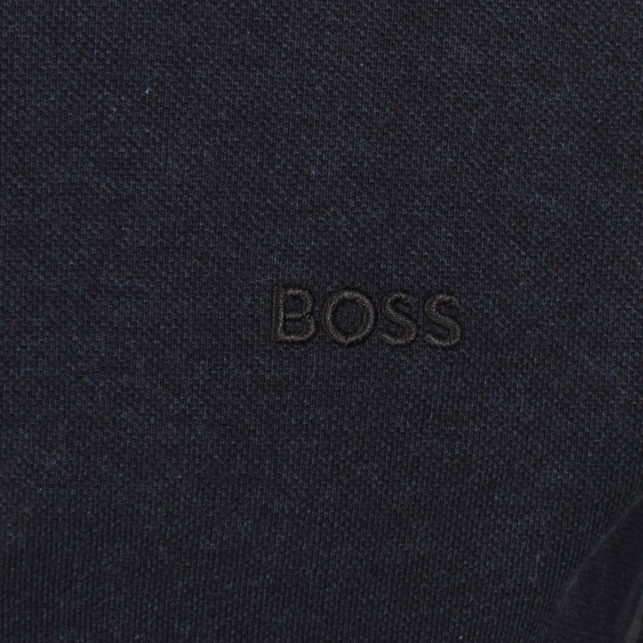 Image number 3 for BOSS Plisy Long Sleeve Polo Navy
