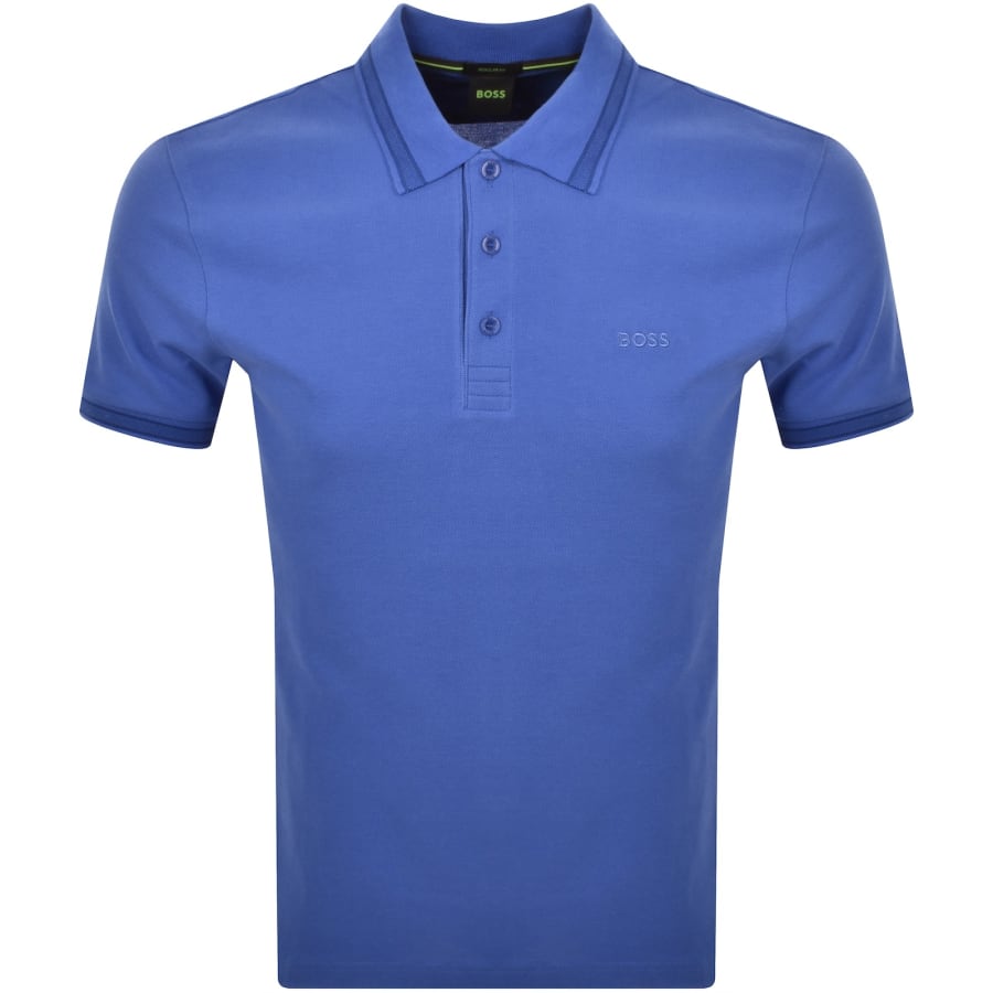 Image number 1 for BOSS Paddy Polo T Shirt Medium Blue