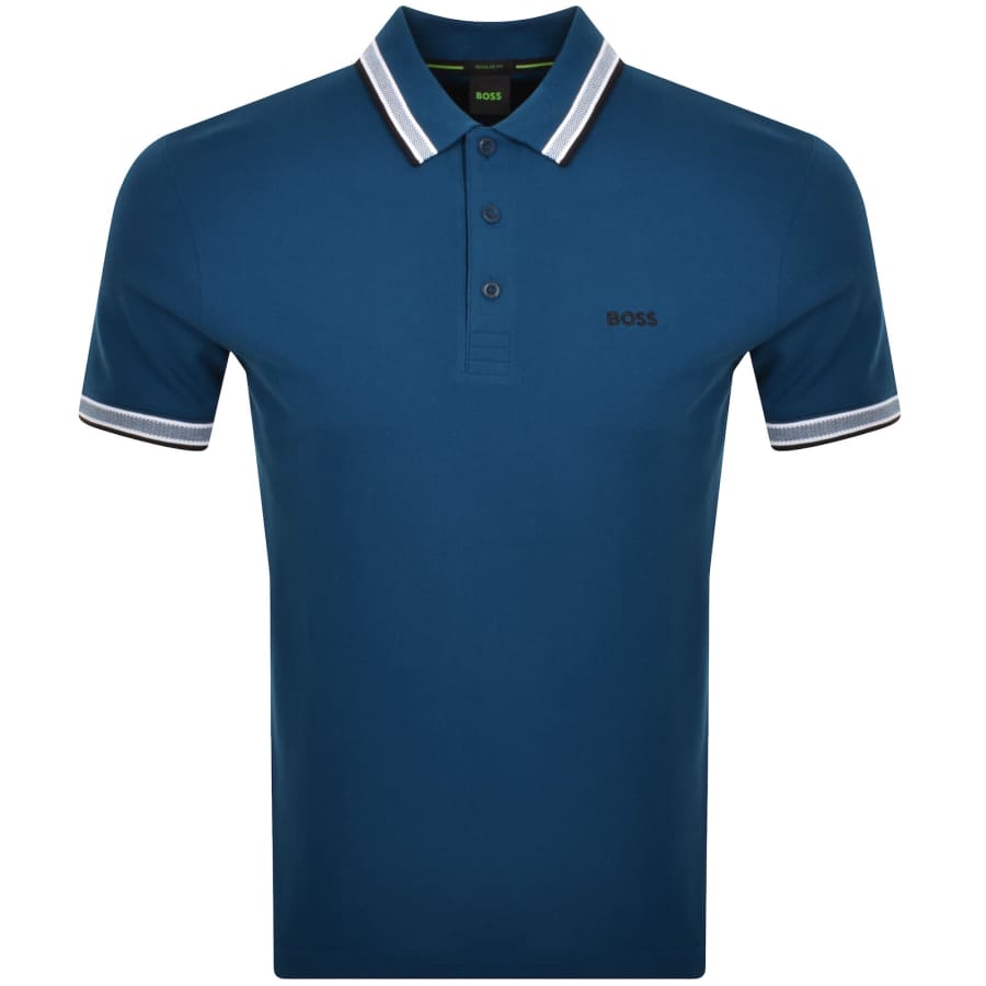 Image number 1 for BOSS Paddy Polo T Shirt Open Blue