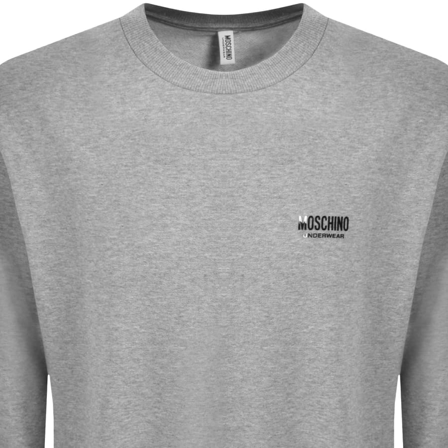 Image number 2 for Moschino Underwear Logo Sweatshirt Grey