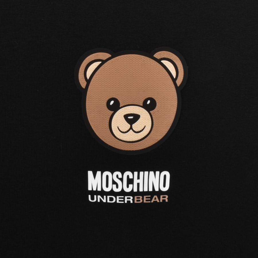 Image number 3 for Moschino Underwear Logo Hoodie Black