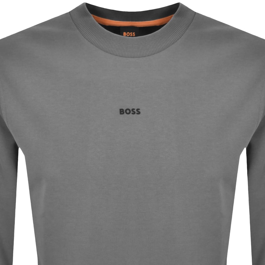 Image number 2 for BOSS We Small Crew Neck Sweatshirt Grey
