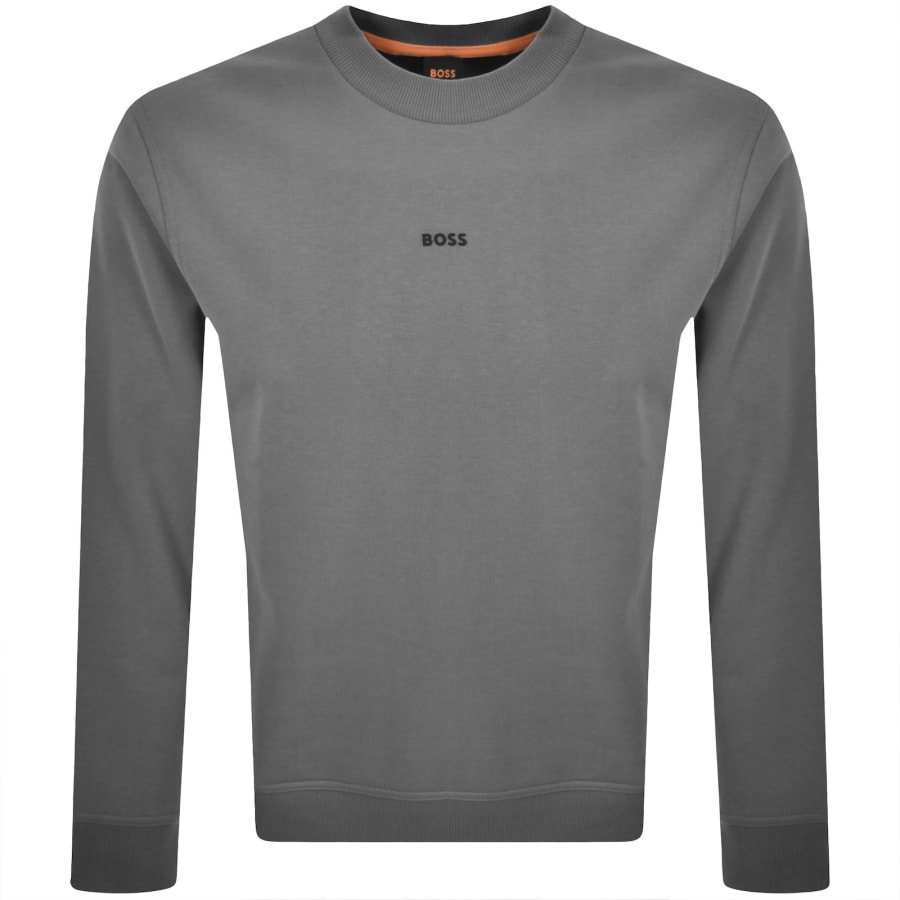 Image number 1 for BOSS We Small Crew Neck Sweatshirt Grey