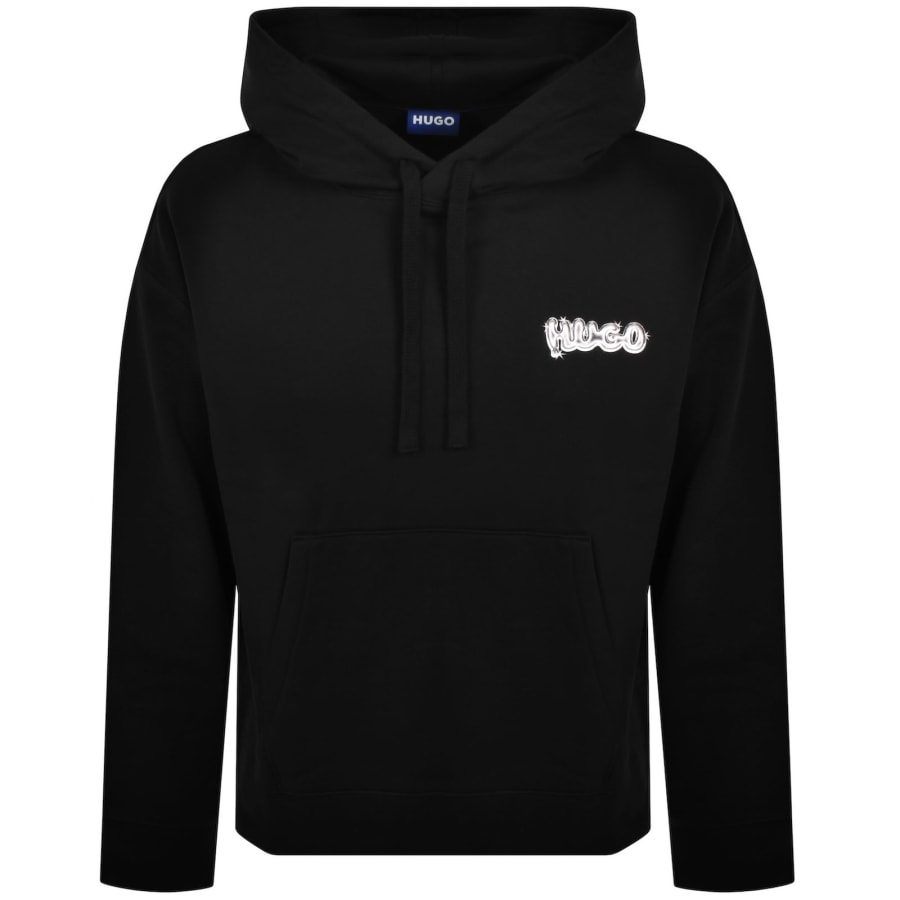 Image number 2 for HUGO Blue Nyrohood Hoodie Black