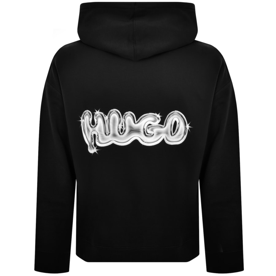 Image number 5 for HUGO Blue Nyrohood Hoodie Black