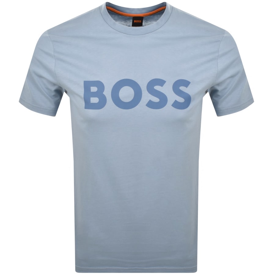 Image number 1 for BOSS Thinking 1 Logo T Shirt Light Blue