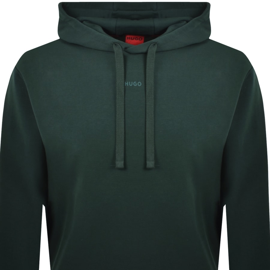 Image number 2 for HUGO Relaxed Dapo Hoodie Green