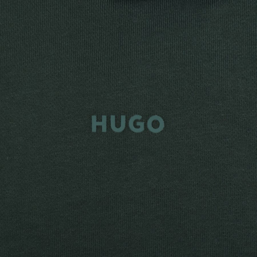 Image number 3 for HUGO Relaxed Dapo Hoodie Green