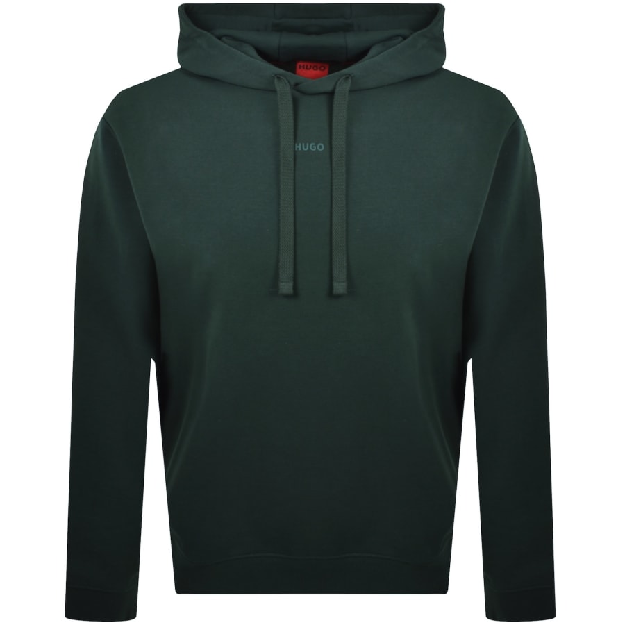 Image number 1 for HUGO Relaxed Dapo Hoodie Green