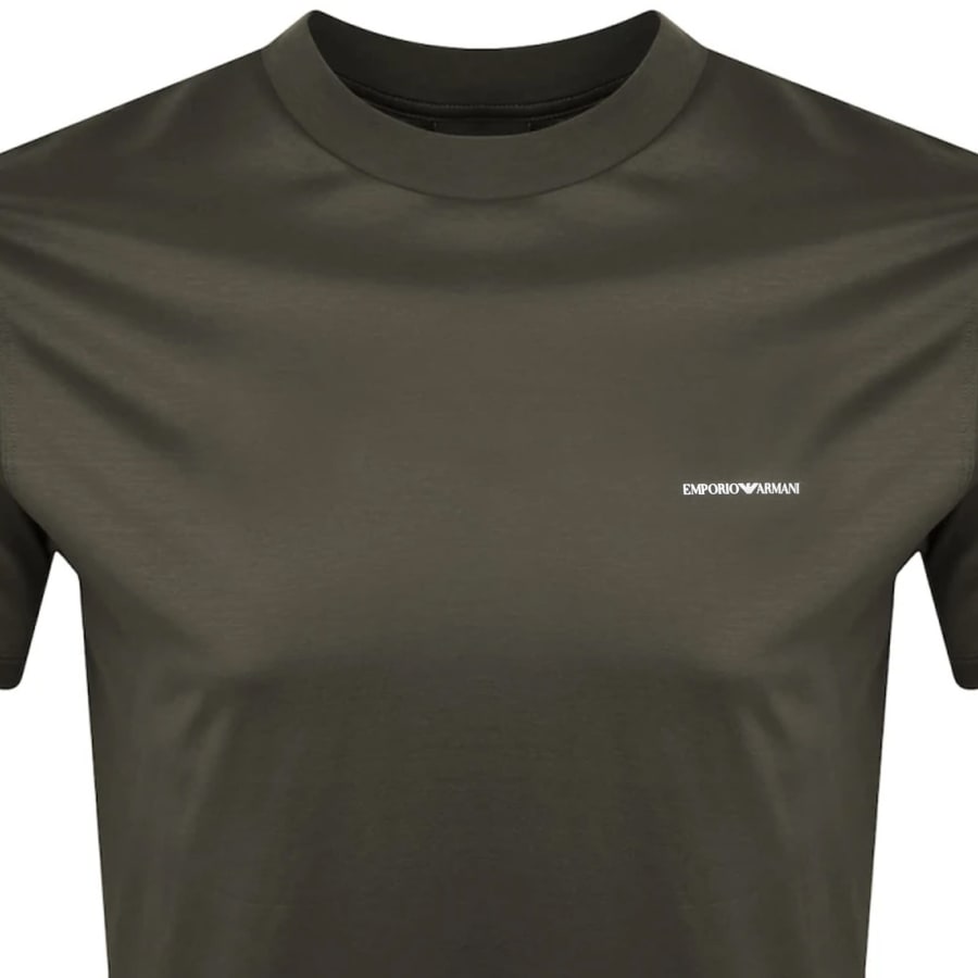 Image number 2 for Emporio Armani Short Sleeved Logo T Shirt Green