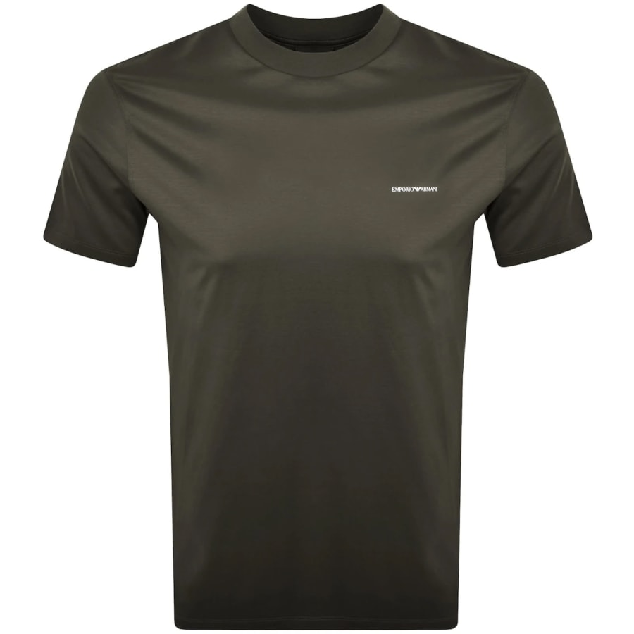 Image number 1 for Emporio Armani Short Sleeved Logo T Shirt Green
