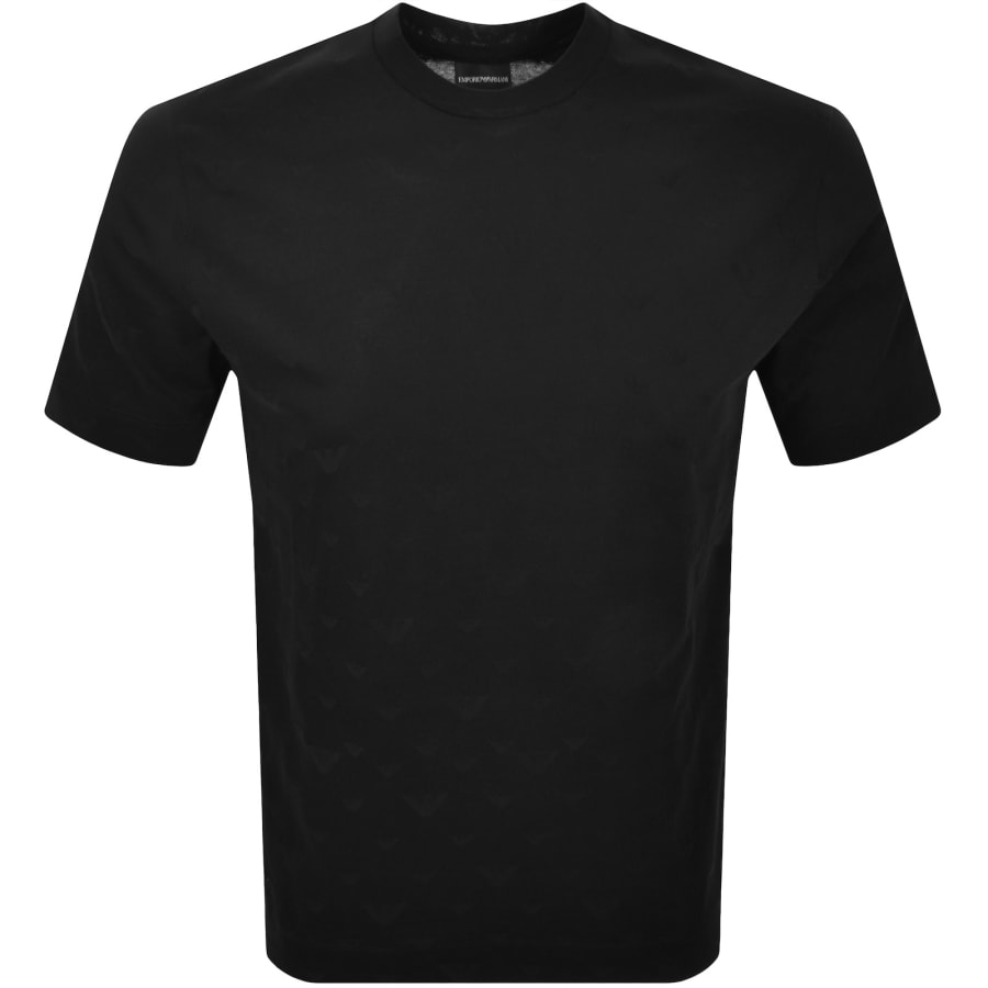 Image number 1 for Emporio Armani Logo T Shirt All Over Eagle Black