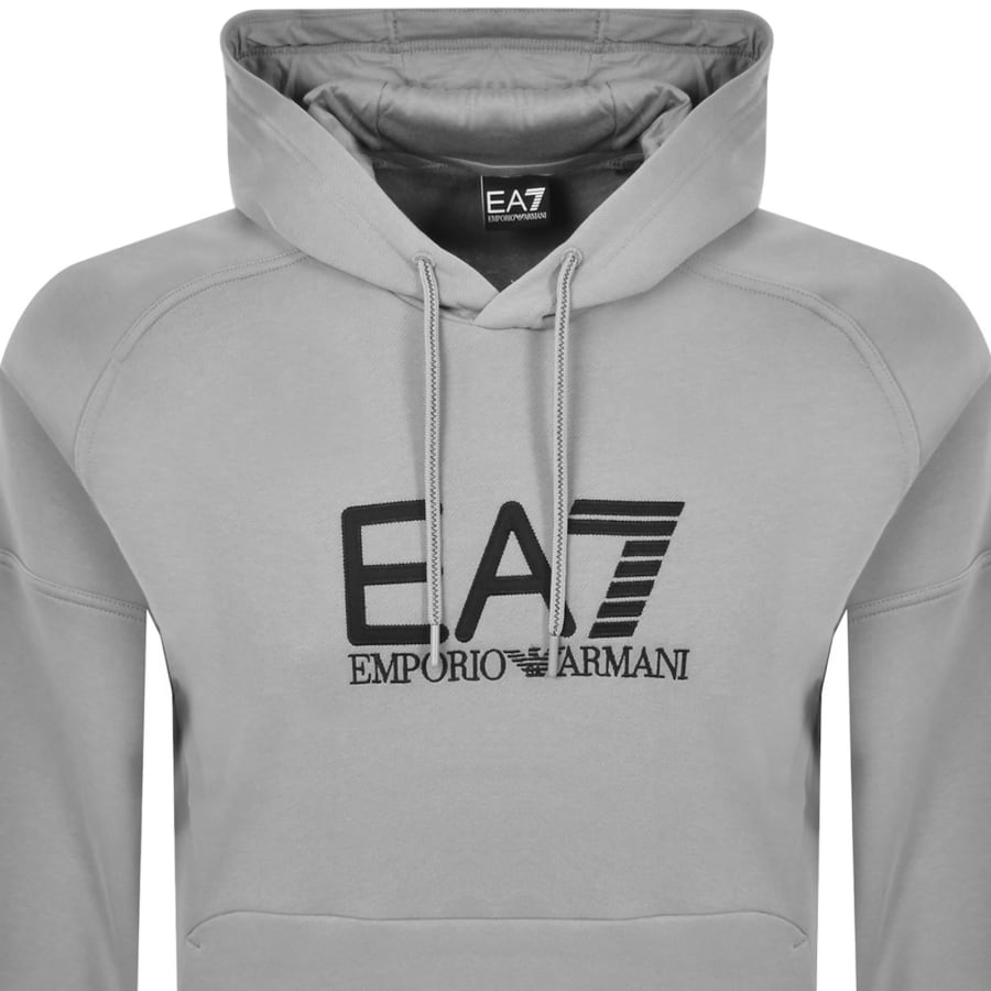 Image number 2 for EA7 Emporio Armani Logo Hoodie Grey