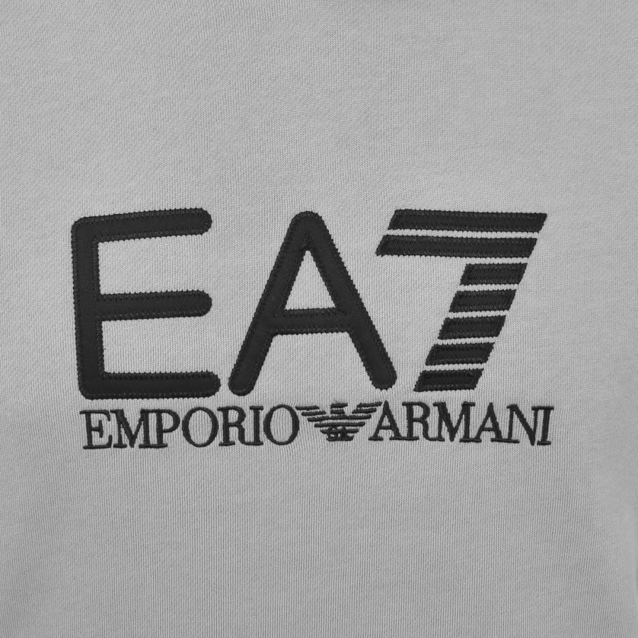 Image number 3 for EA7 Emporio Armani Logo Hoodie Grey