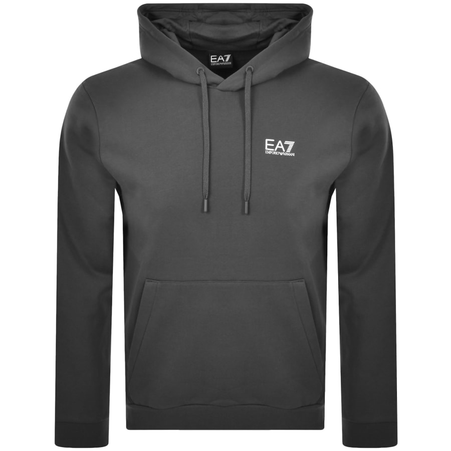 Image number 2 for EA7 Emporio Armani Logo Hoodie Grey