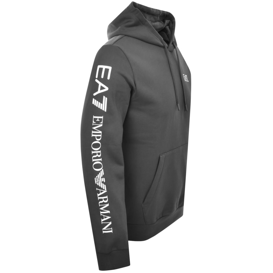 Image number 5 for EA7 Emporio Armani Logo Hoodie Grey