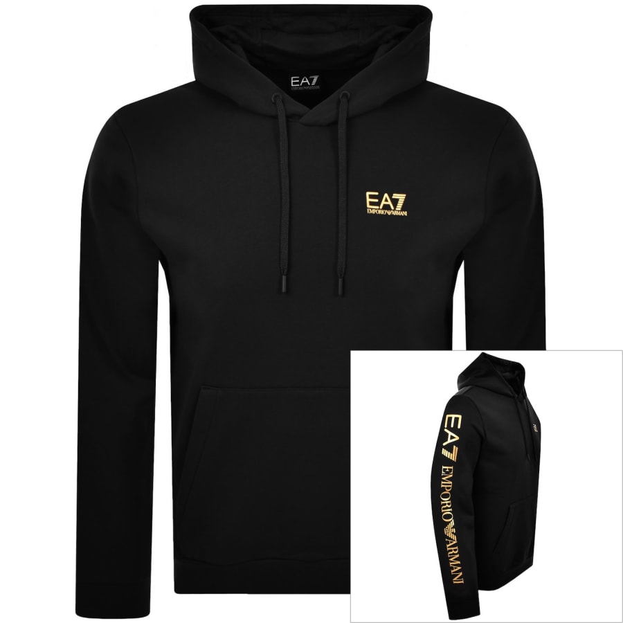 Image number 1 for EA7 Emporio Armani Logo Hoodie Black