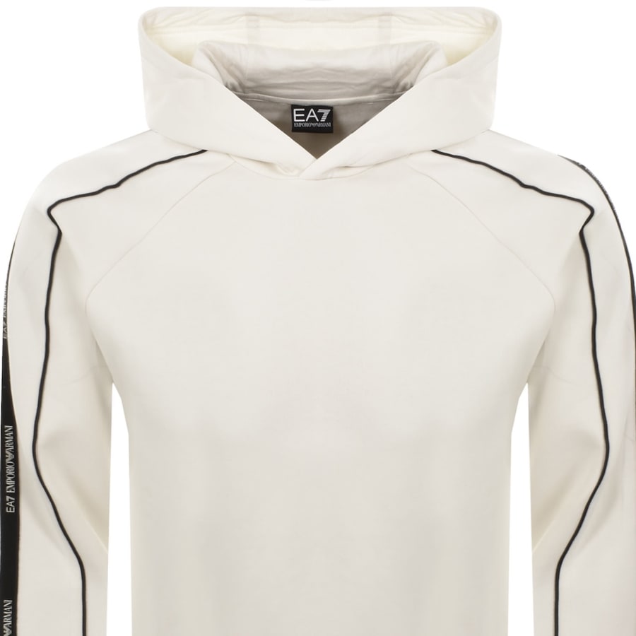 Image number 2 for EA7 Emporio Armani Logo Hoodie Cream
