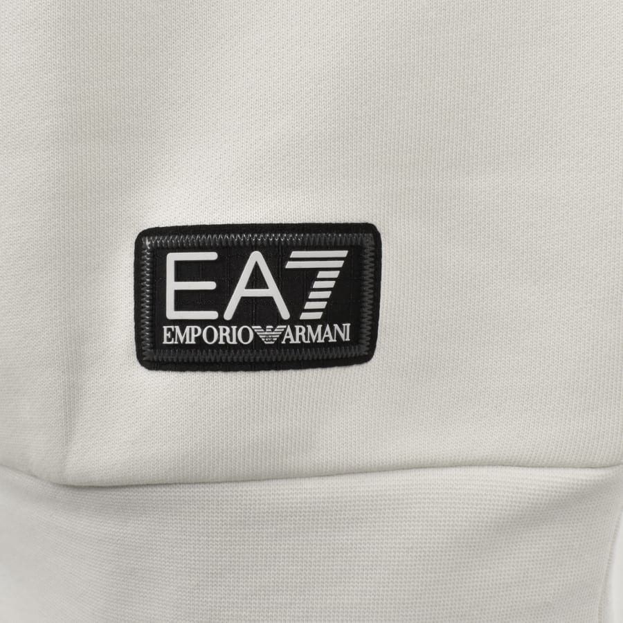 Image number 3 for EA7 Emporio Armani Logo Hoodie Cream