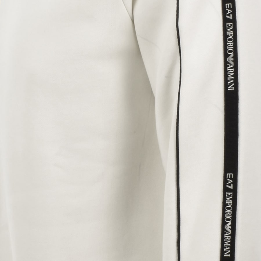 Image number 4 for EA7 Emporio Armani Logo Hoodie Cream
