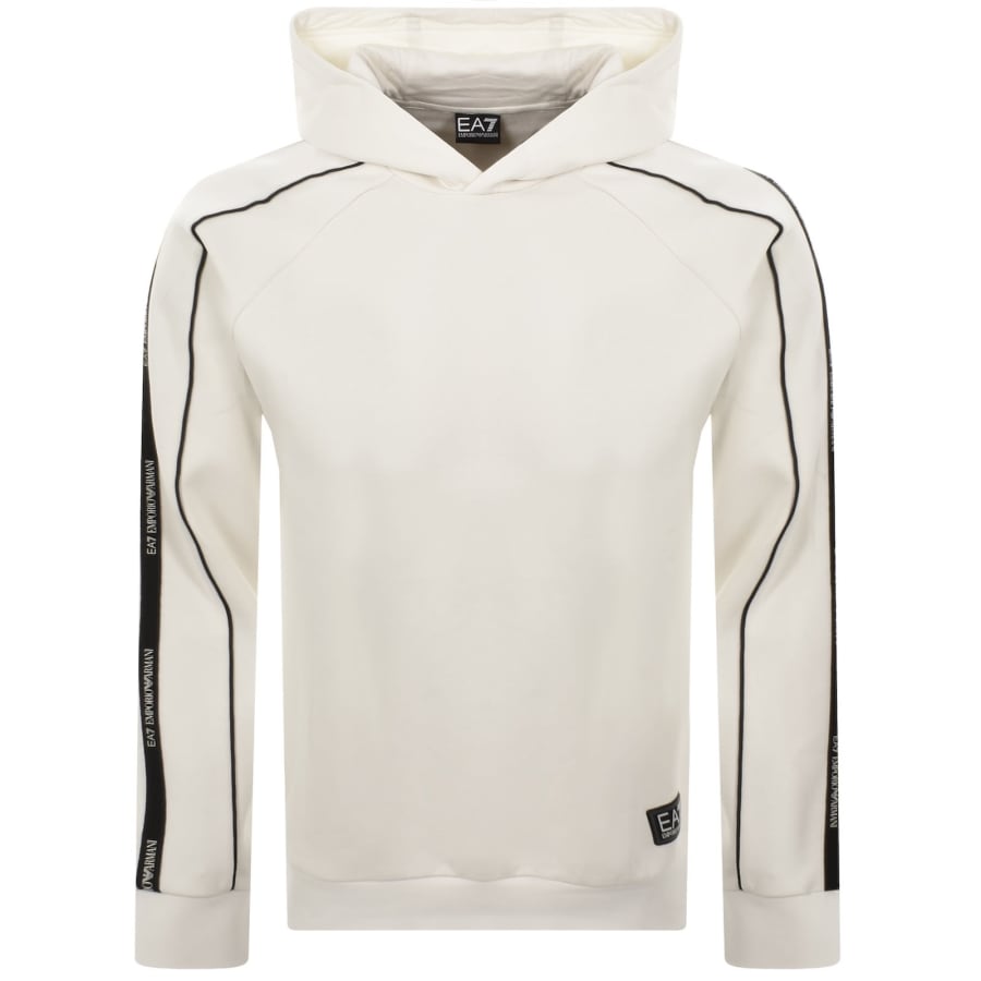 Image number 1 for EA7 Emporio Armani Logo Hoodie Cream