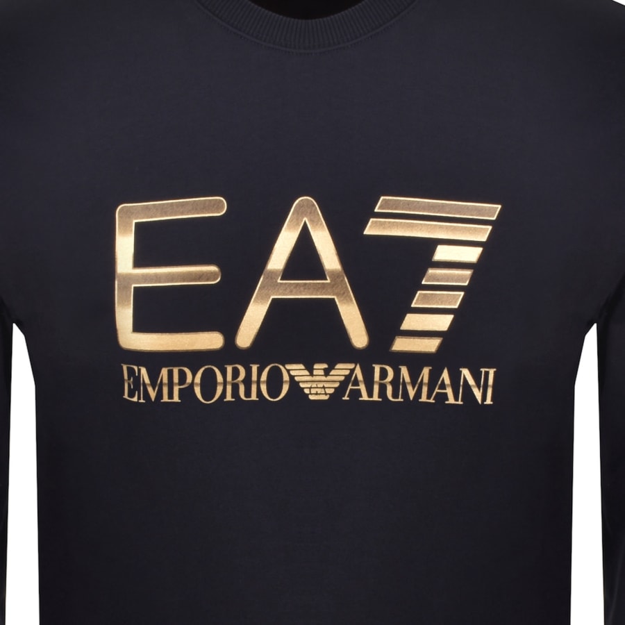 Image number 3 for EA7 Emporio Armani Logo Sweatshirt Navy
