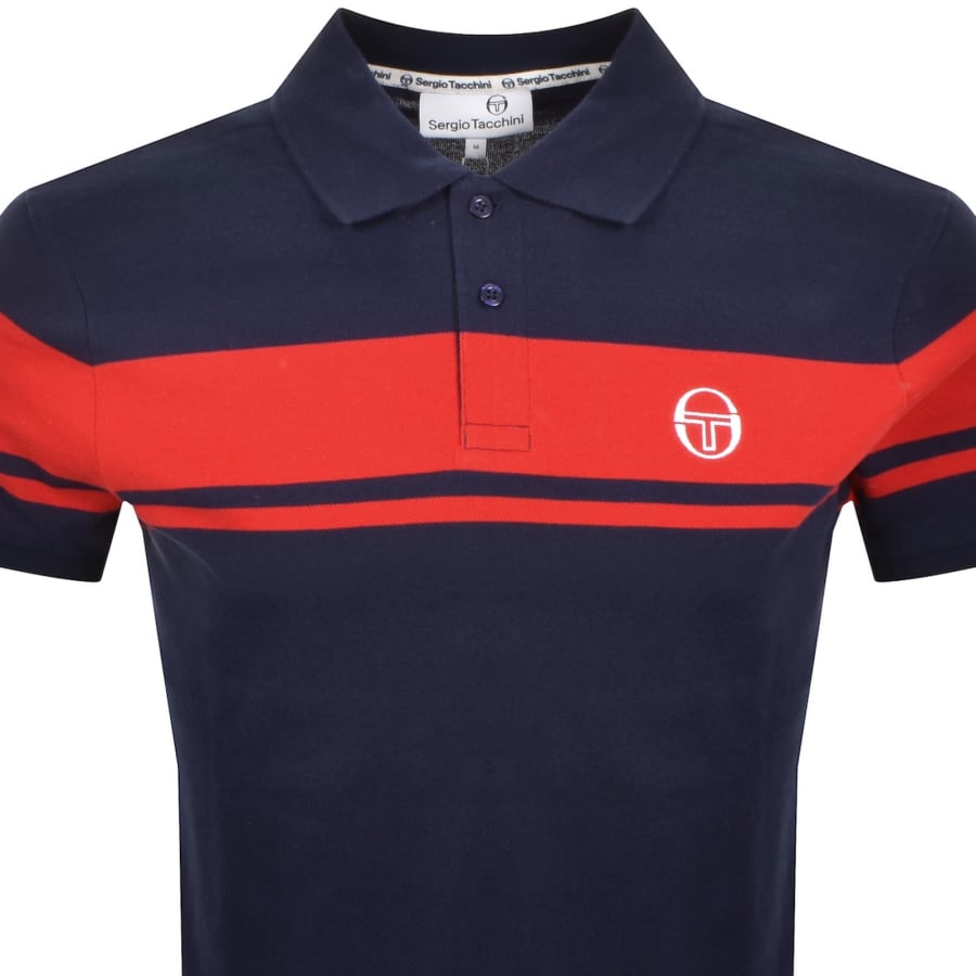 Image number 2 for Sergio Tacchini Young Line Polo T Shirt Navy