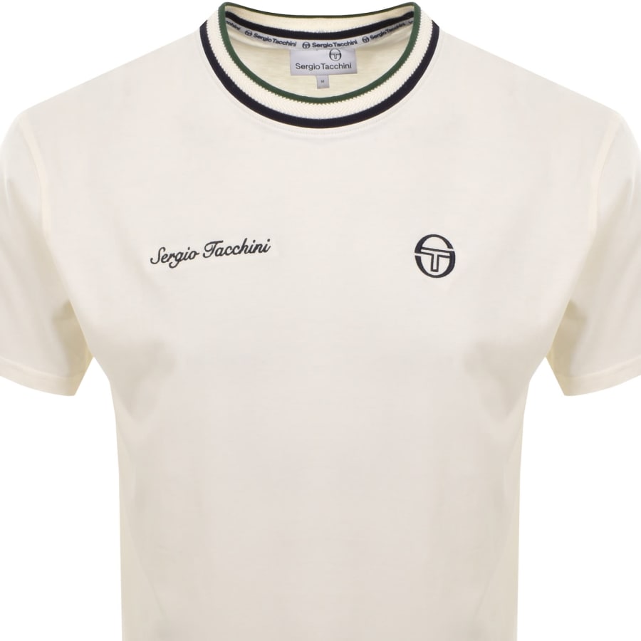 Image number 2 for Sergio Tacchini Gobarto T Shirt Cream