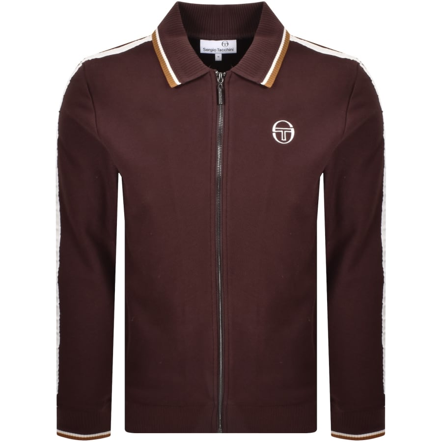Image number 1 for Sergio Tacchini Giorno Track Top Brown