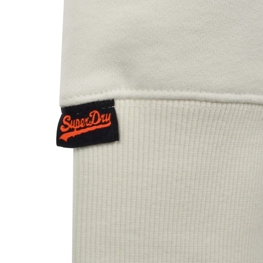 Image number 4 for Superdry Logo Henley Sweatshirt Off White