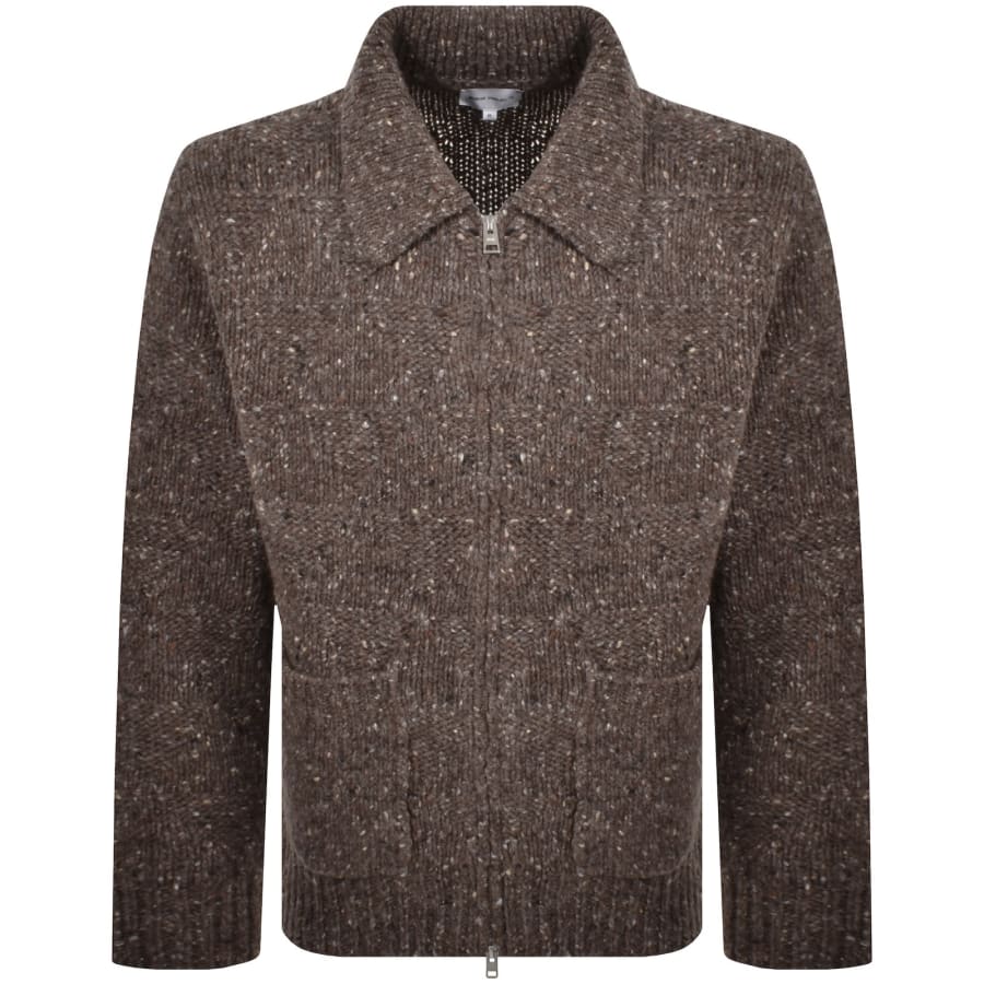 Image number 1 for Norse Projects Erik Donegal Diamond Jacket Brown