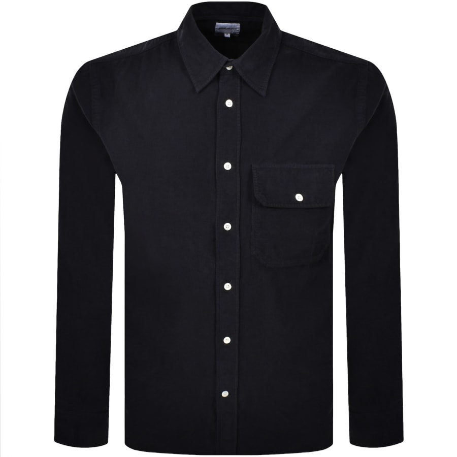 Image number 1 for Norse Projects Algot Micro Cord Shirt Navy