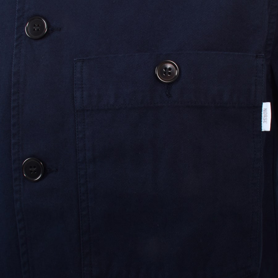 Image number 3 for Norse Projects Standard Twill Overshirt Navy