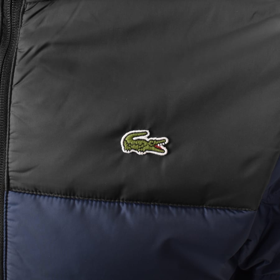 Image number 3 for Lacoste Hooded Logo Jacket Navy