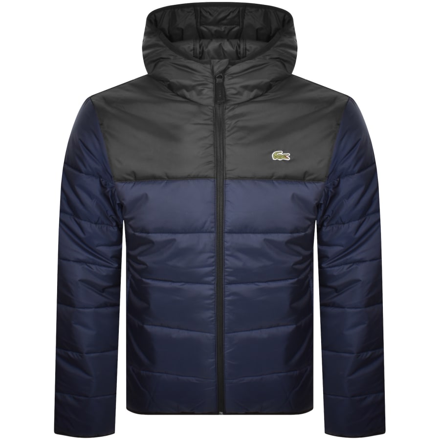 Image number 1 for Lacoste Hooded Logo Jacket Navy