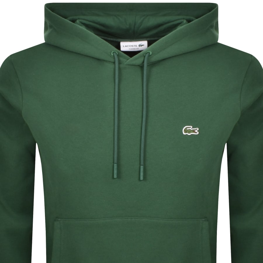 Image number 2 for Lacoste Core Logo Hoodie Green