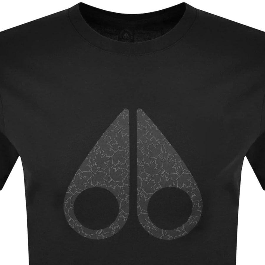 Image number 2 for Moose Knuckles Chamblee Leaf T Shirt Black