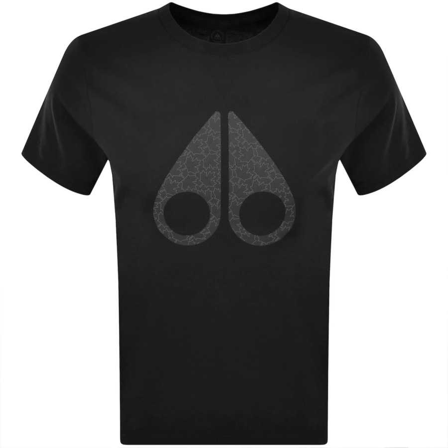 Image number 1 for Moose Knuckles Chamblee Leaf T Shirt Black