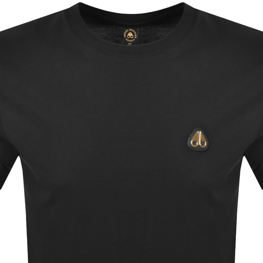 Image number 2 for Moose Knuckles Crescent Gold T Shirt Black