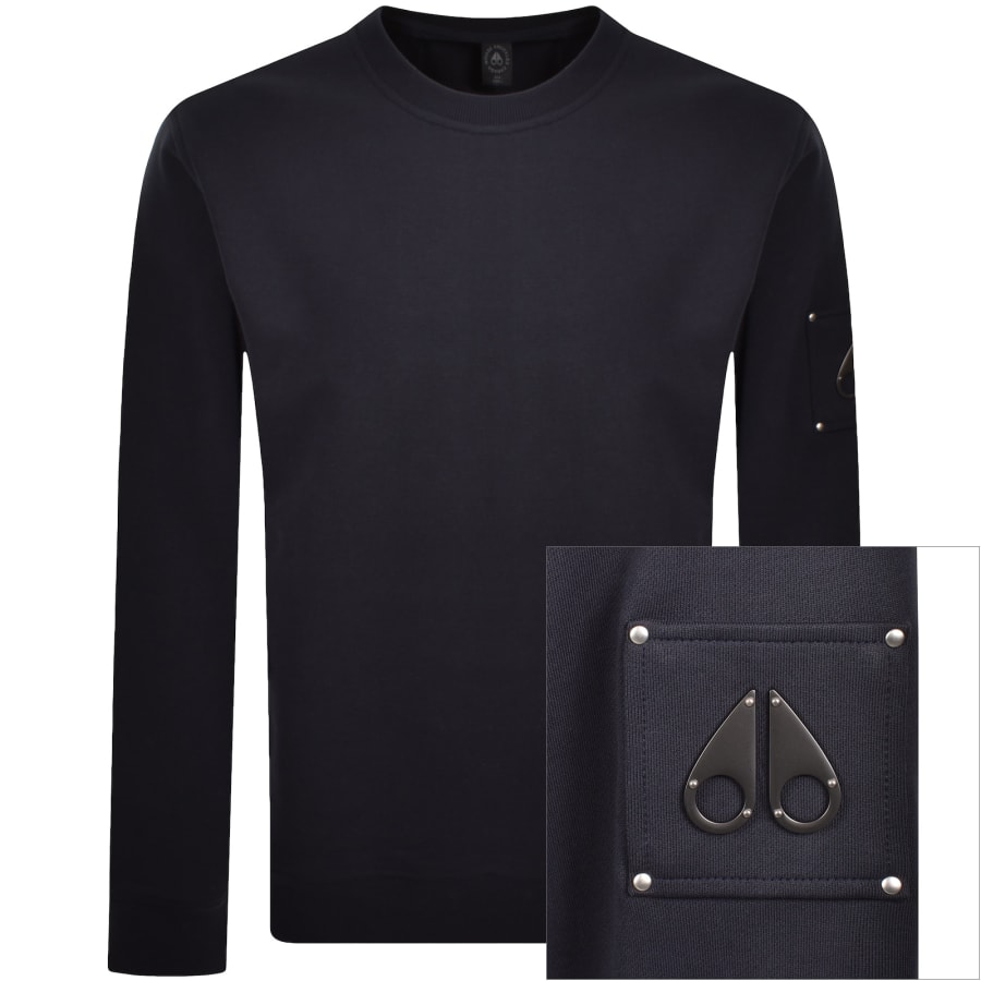 Image number 1 for Moose Knuckles Hartsfield Sweatshirt Navy