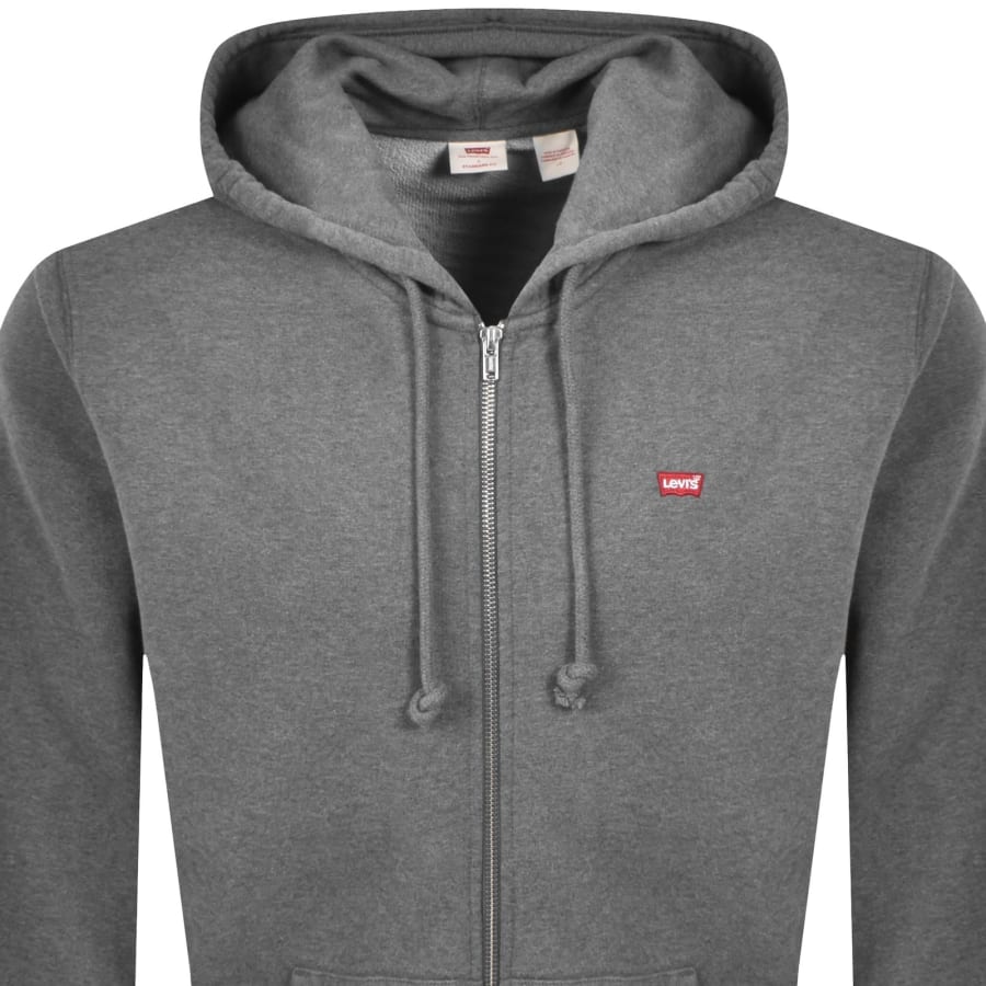 Image number 2 for Levis Original Logo Full Zip Hoodie Grey