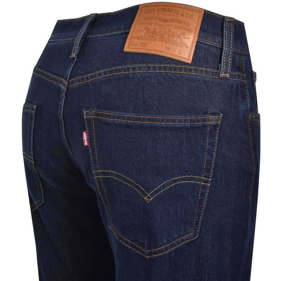 Image number 4 for Levis 502 Regular Tapered Jeans Blue