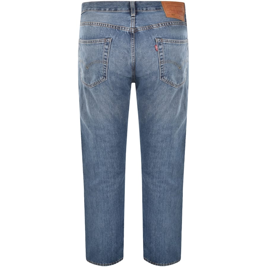 Image number 3 for Levis 501 Original Jeans Light Wash Blue